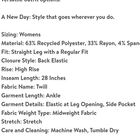 Women's High Rise Jogger Pants - A New Day Gray Plaid 2 - Picture 10 of 10